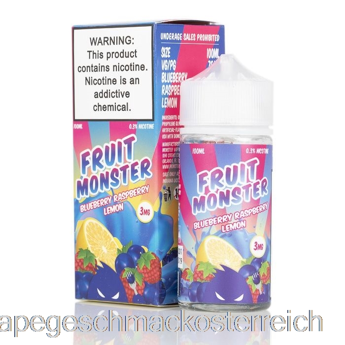 Blaubeere Himbeere Zitrone - Fruchtmonster - 100ml 3mg Vape-Geschmack